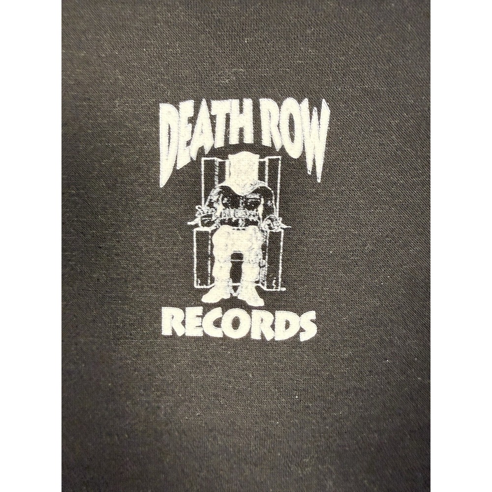 Death Row Records LA Logo Crewneck Sweatshirt Black XL Hip Hop Rap Graphic - Picture 2 of 8